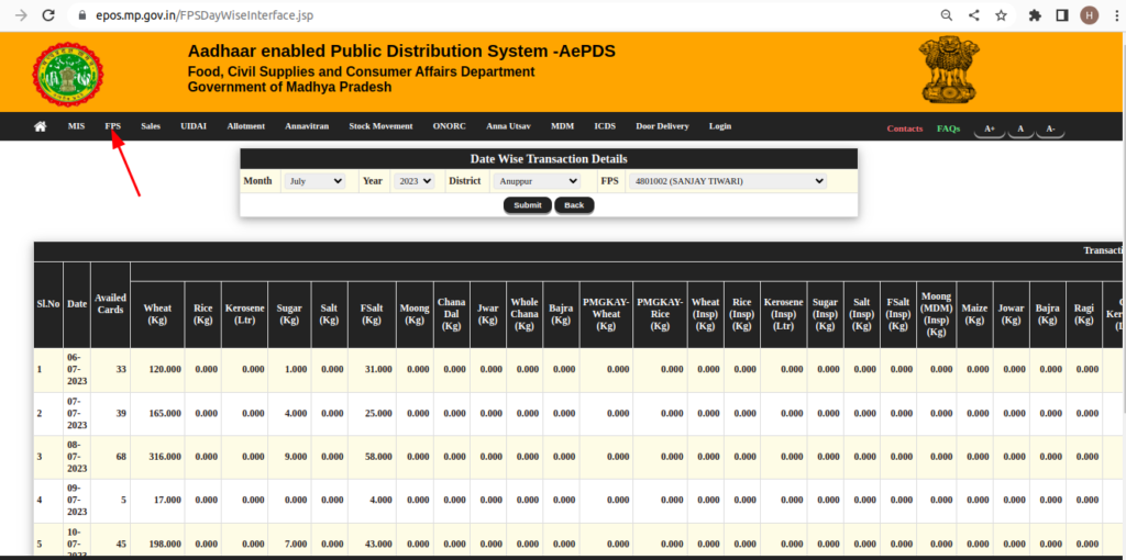 Deep Stock Rigester Aadhaar Enabled Public Distribution System (AePDS) Stock Register: How ...